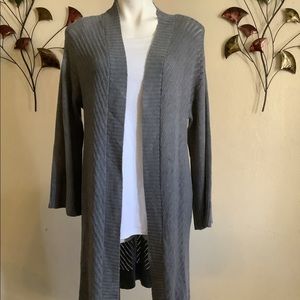 Open cardigan sweater